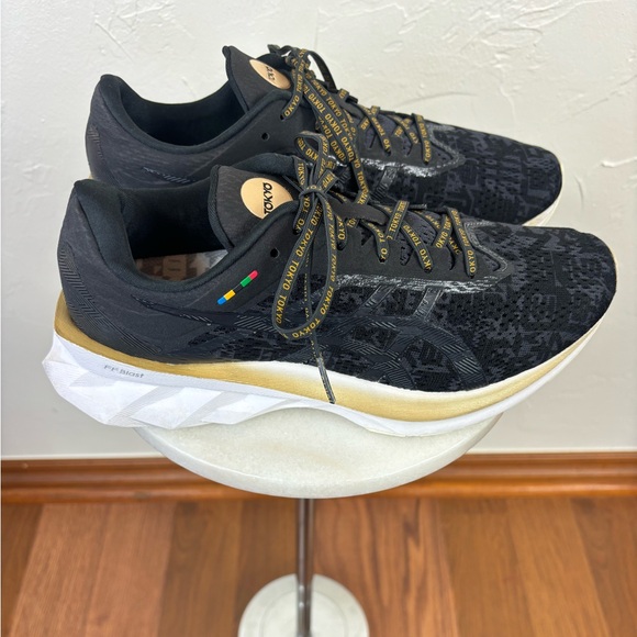 ASICS Tokyo Running Shoe Sneaker Black Orange Workout Athleisure Women's Size 9 - Picture 7 of 12